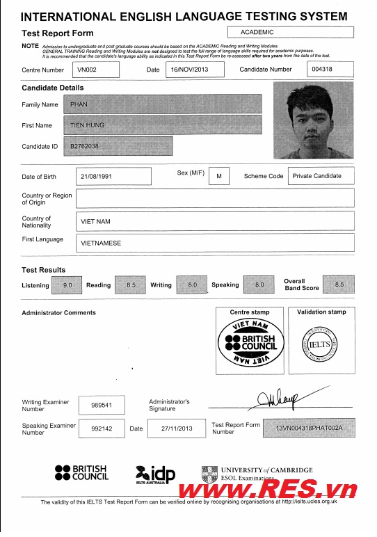 Bí quyết học 8.5 IELTS của chàng trai từng học chuyên khối A 4